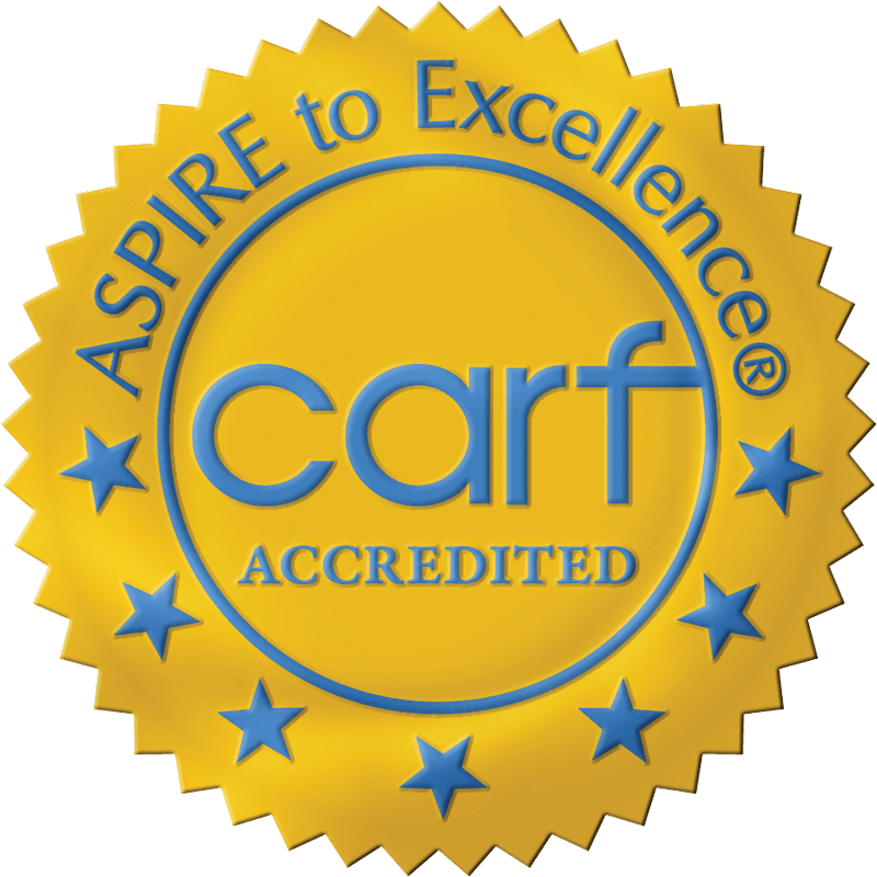 CARF (Commission on Accreditation of Rehabilitation Facilities) Accreditation Seal